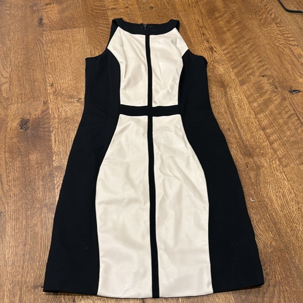 Aqua Womens Midid Dress Black and Tan Size XS